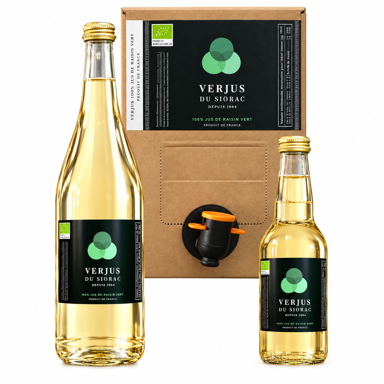 verjus du siorac bio produit par notre domaine dans le périgord